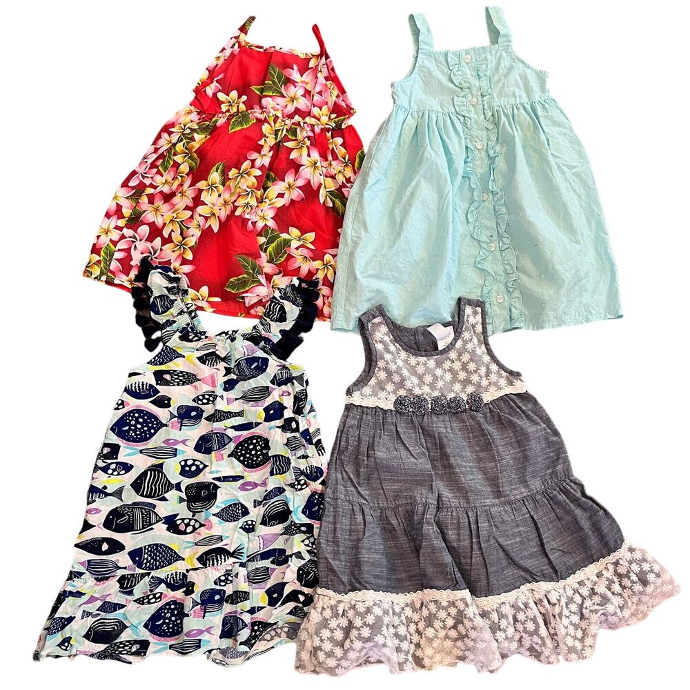 Lydia Jane Cat Jack Kala Hawaii Lemon Kiss toddler girls 4T Dress bundle 4 set